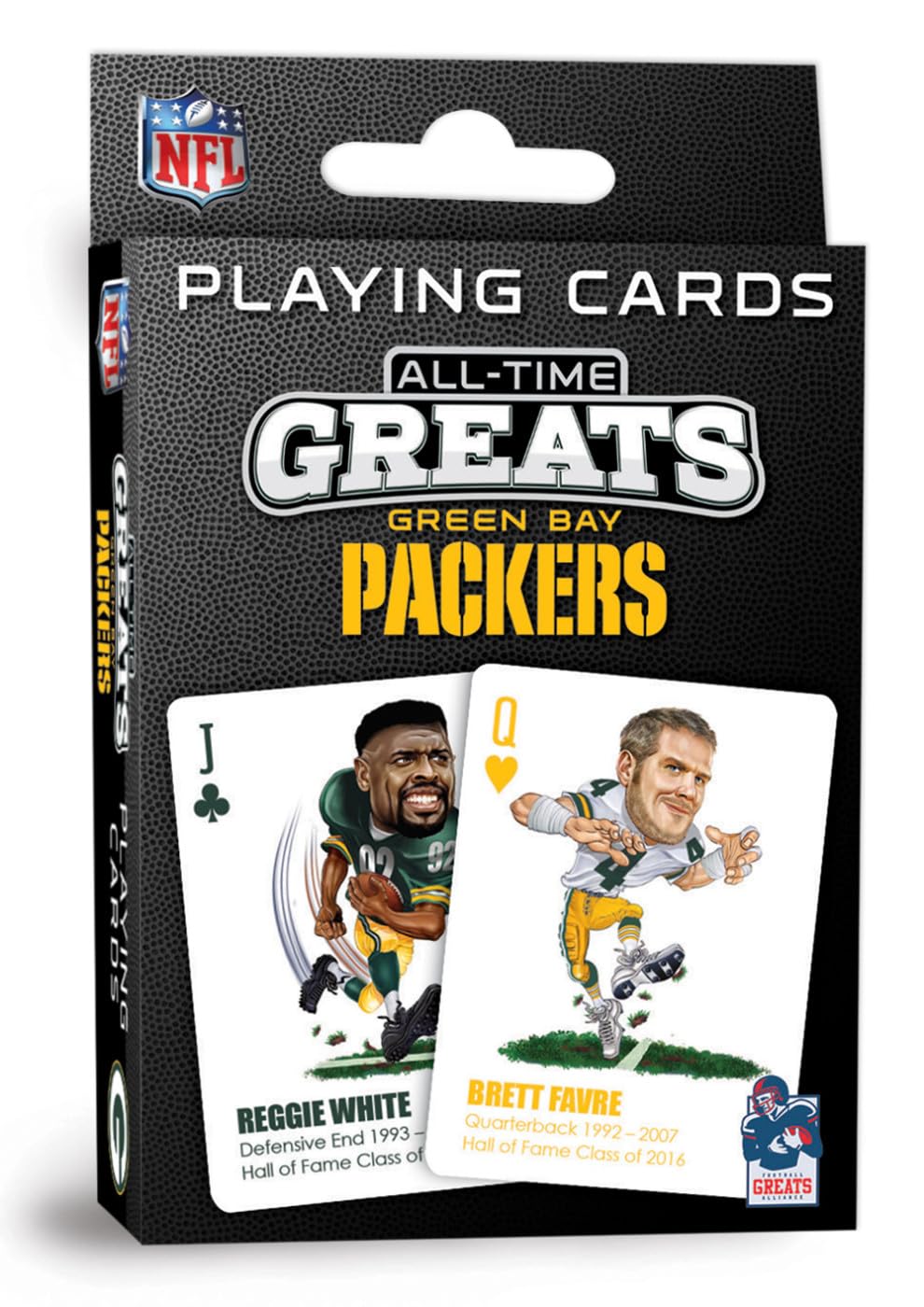 MasterPieces Family Games - Green Bay Packers All-Time Greats Playing Cards - Officially Licensed Playing Card Deck for Adults Kids and Family