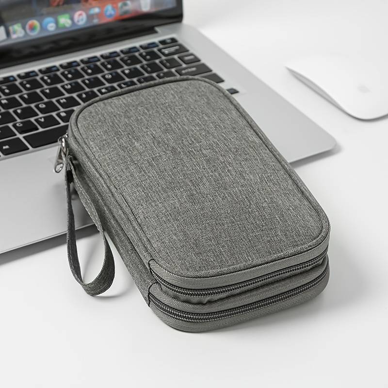 Portable Travel Data Cable Storage Bag for Electronics