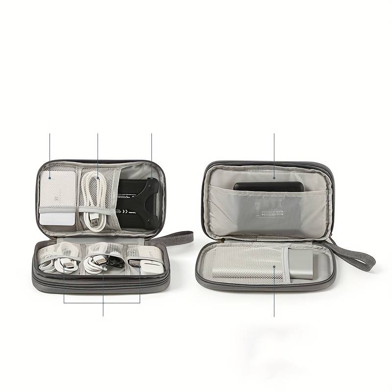 Portable Travel Data Cable Storage Bag for Electronics