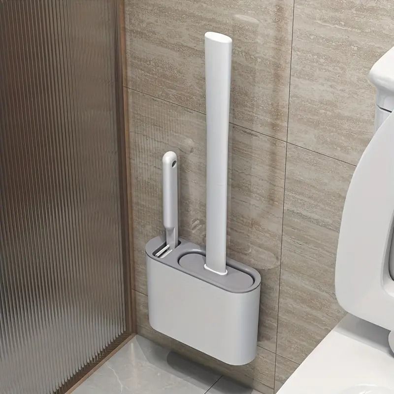 Wall-mounted Toilet Brush Set for Corner Cleaning