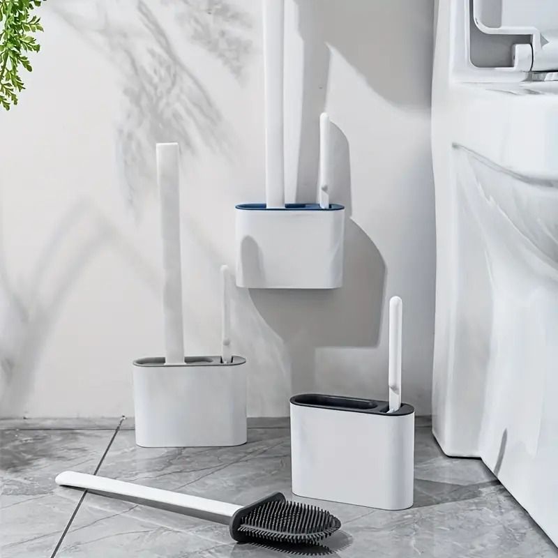 Wall-mounted Toilet Brush Set for Corner Cleaning